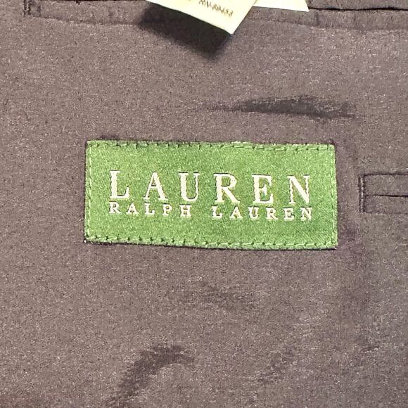 Lauren RALPH LAUREN Navy Blue Gold Button Sport Coat Suit Blazer 42R Wool - Picture 12 of 15